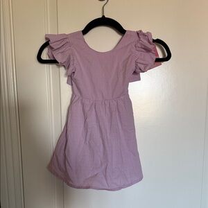 Lavender toddler girl dress with back tie detail NWT